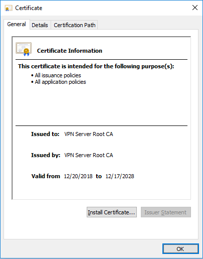 Install certificate. Step 1